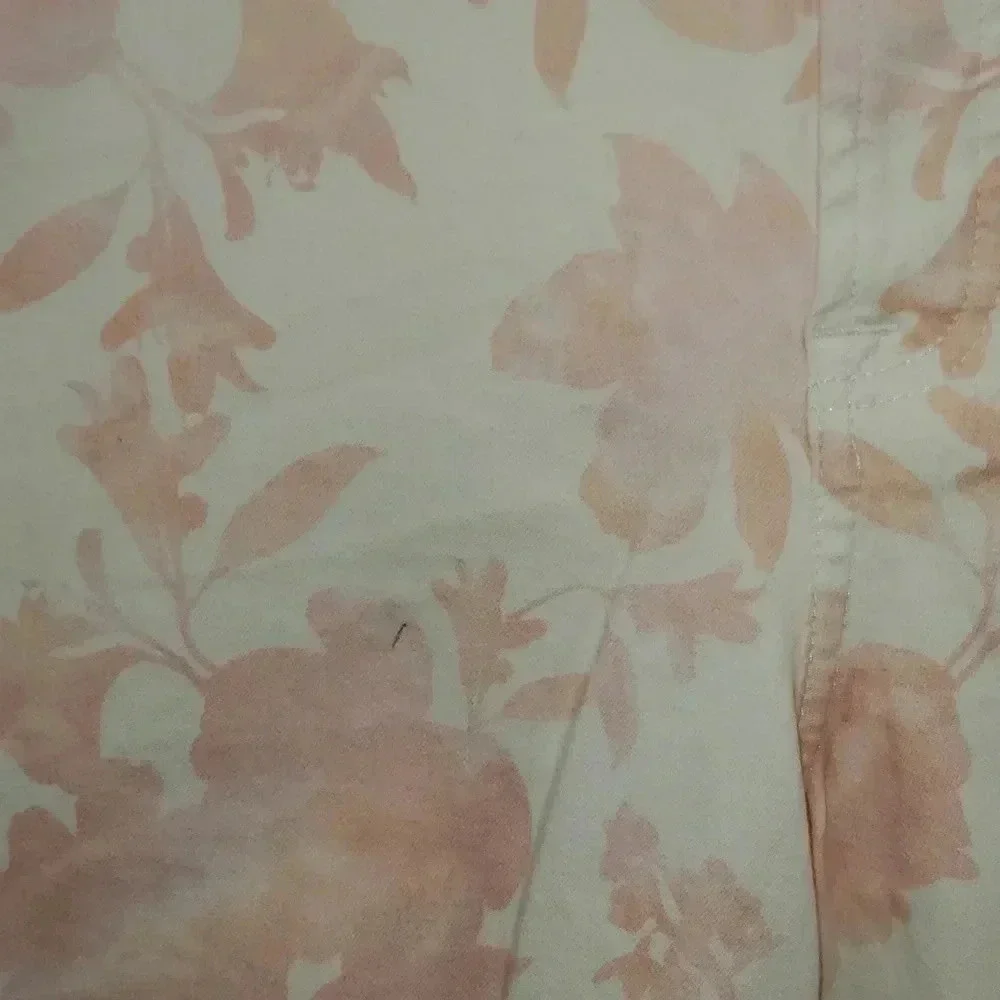 JEN7 by 7 For All Mankind Women's White/Pink Floral Skinny Jeans Pants Size 16 - Picture 16 of 16